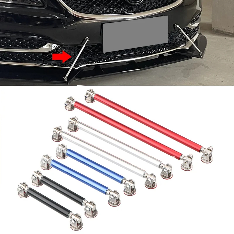 Universal Car Front & Rear Bumper Lip Splitter Support Rod Kit – Adjustable Decorative Spoiler Support Bars