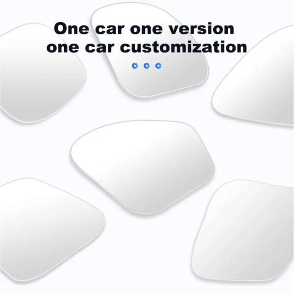 SEAMETAL 2PCS 360° Adjustable HD Frameless Blind Spot Mirror Wide-Angle Rearview Auxiliary Mirror