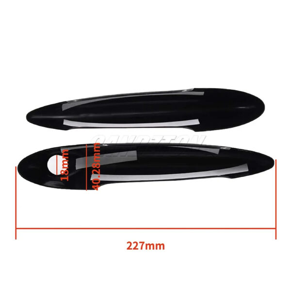 1 Pair Door Handle Cover for BMW MINI R50 R52 R53 R55 R56 R57 R58 R59 – Black / Carbon Fiber Trim