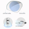 SEAMETAL 2PCS 360° Adjustable HD Frameless Blind Spot Mirror Wide-Angle Rearview Auxiliary Mirror