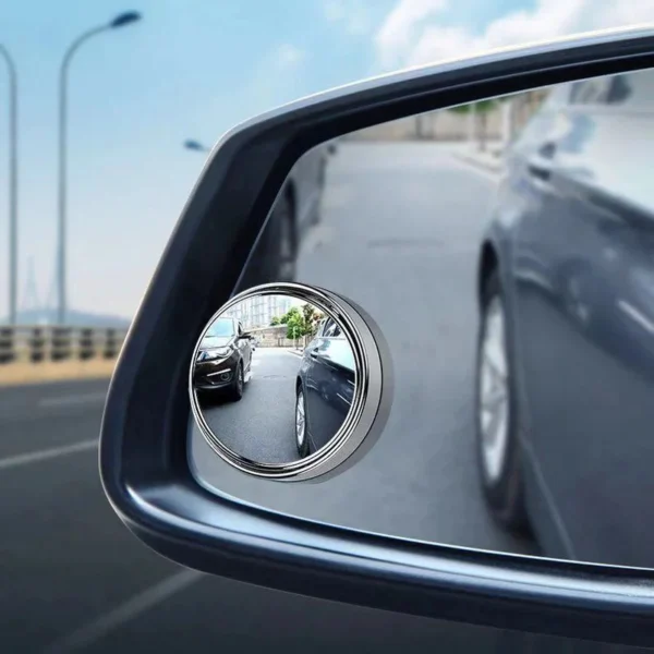 2Pcs 360° Adjustable Blind Spot Mirror – Wide Angle Convex Rearview Mirror for Cars