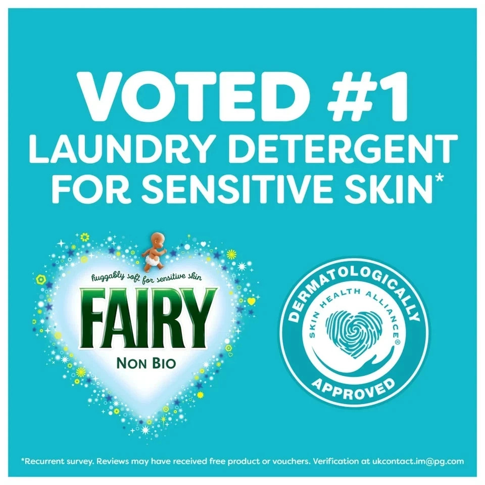 Fairy Non Bio Washing Liquid Pods, For Sensitive Skin 2X50 Washes